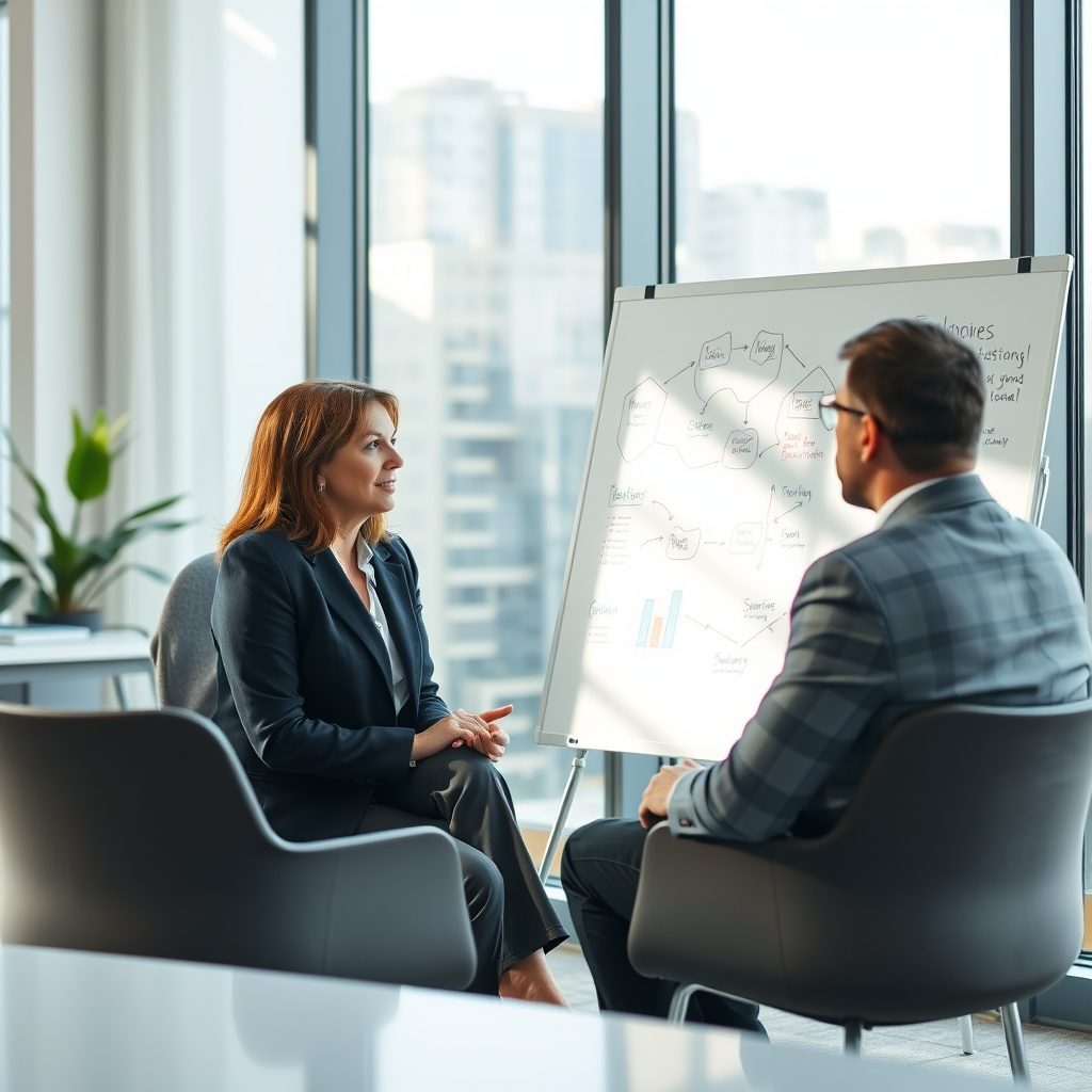 Executive coaching session in progress